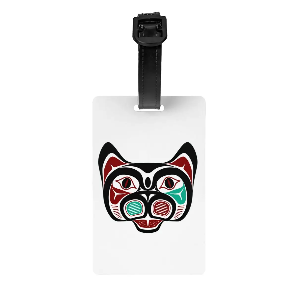 

Пользовательские Тихоокеанское Северо-Западное побережье, индейский Хаида Китти, багажная бирка, конфиденциальная обложка, идентификационная этикетка для дорожной сумки, чемодана