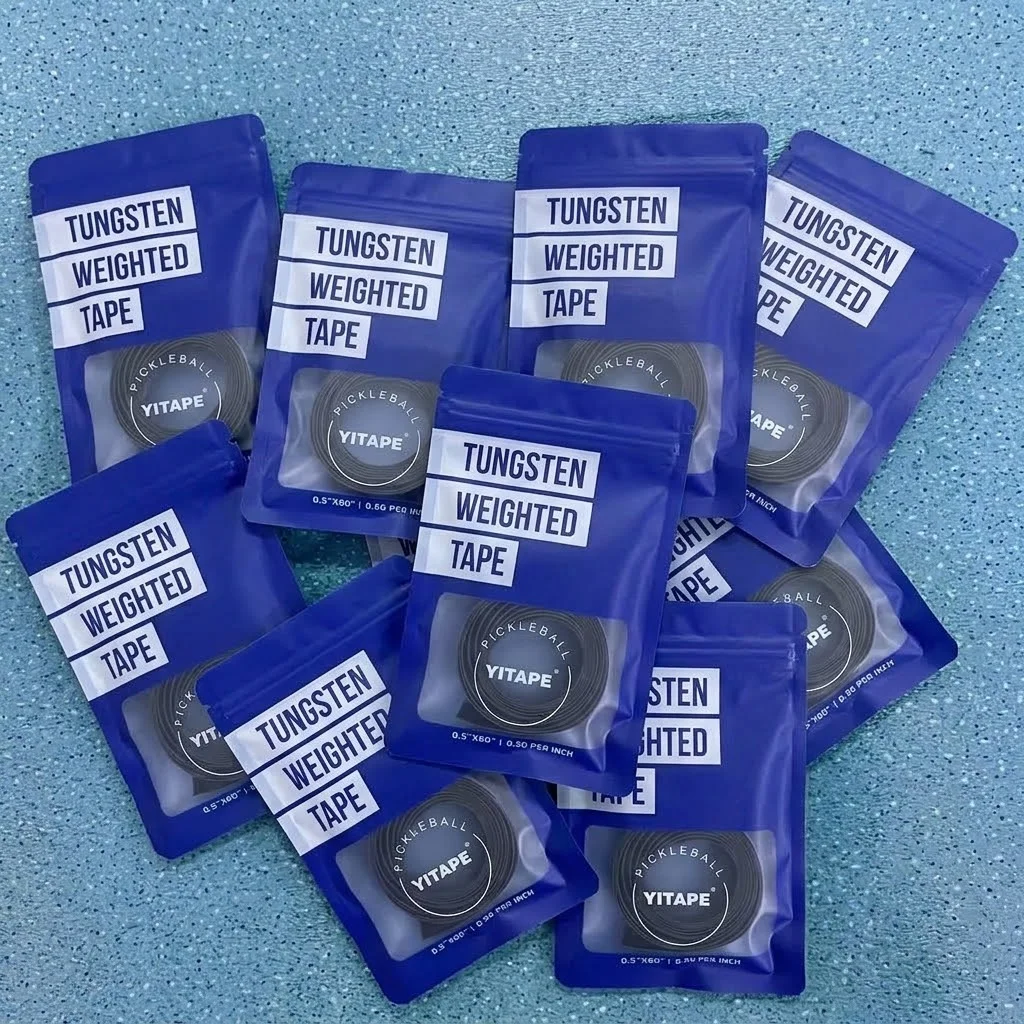 YITAPE Pickleball Tungsten Weight Tape with 4PCS Overgrip Lead Free Weighted Strips for Paddle Balance Power Control Set
