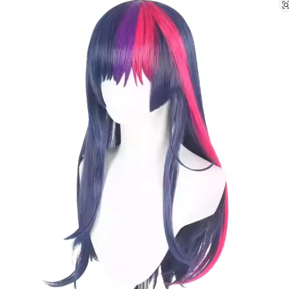 

Парик для косплея Rarity Парик Rarity Длинные темно-фиолетовые вьющиеся парики Термостойкие синтетические волосы Хэллоуин вечерние