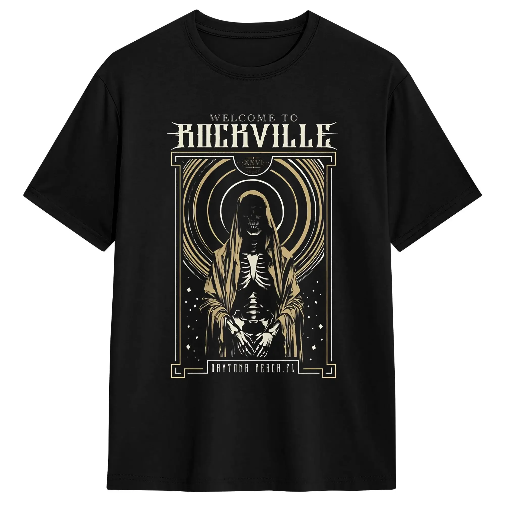 Welcome to Rockville Music Party Men's T Shirt Daytona Funny Tee Shirt Short Sleeve O Neck T-Shirts 100% Cotton 6XL Clothes