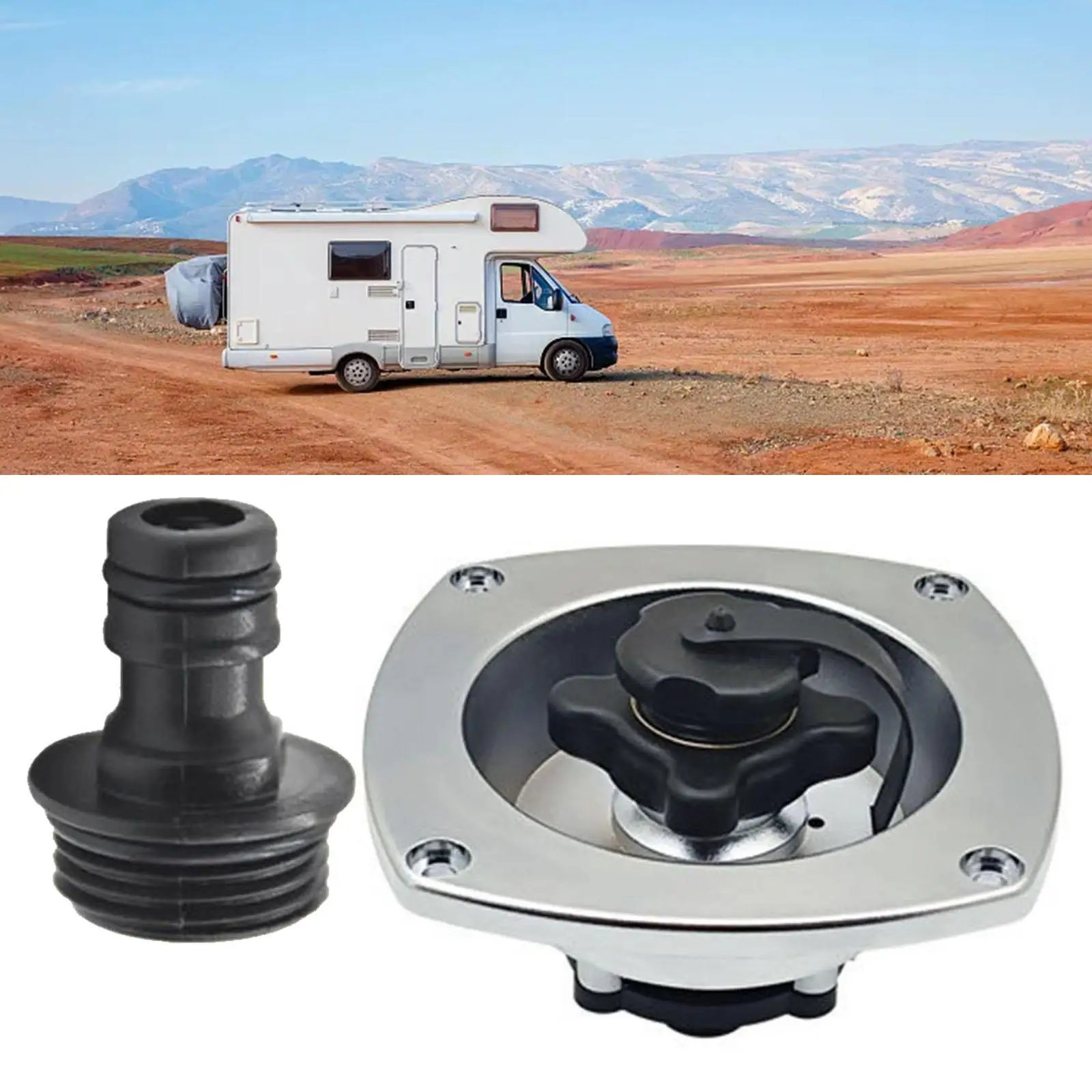 

Universal RV Water Inlet with Quick Connector Compact Spare Parts Easily Install