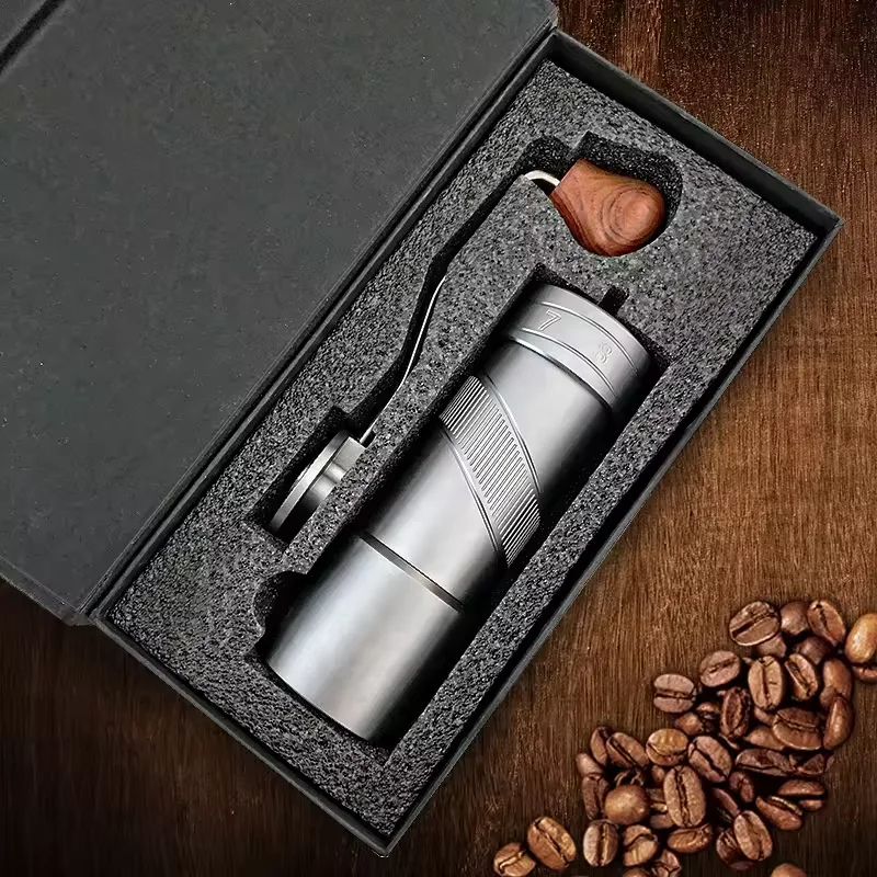 BANLEE Manual Coffee Grinder Numerical External Setting Stainless Steel Conical Burr Fit Drip Coffee Espresso Barista Gifts