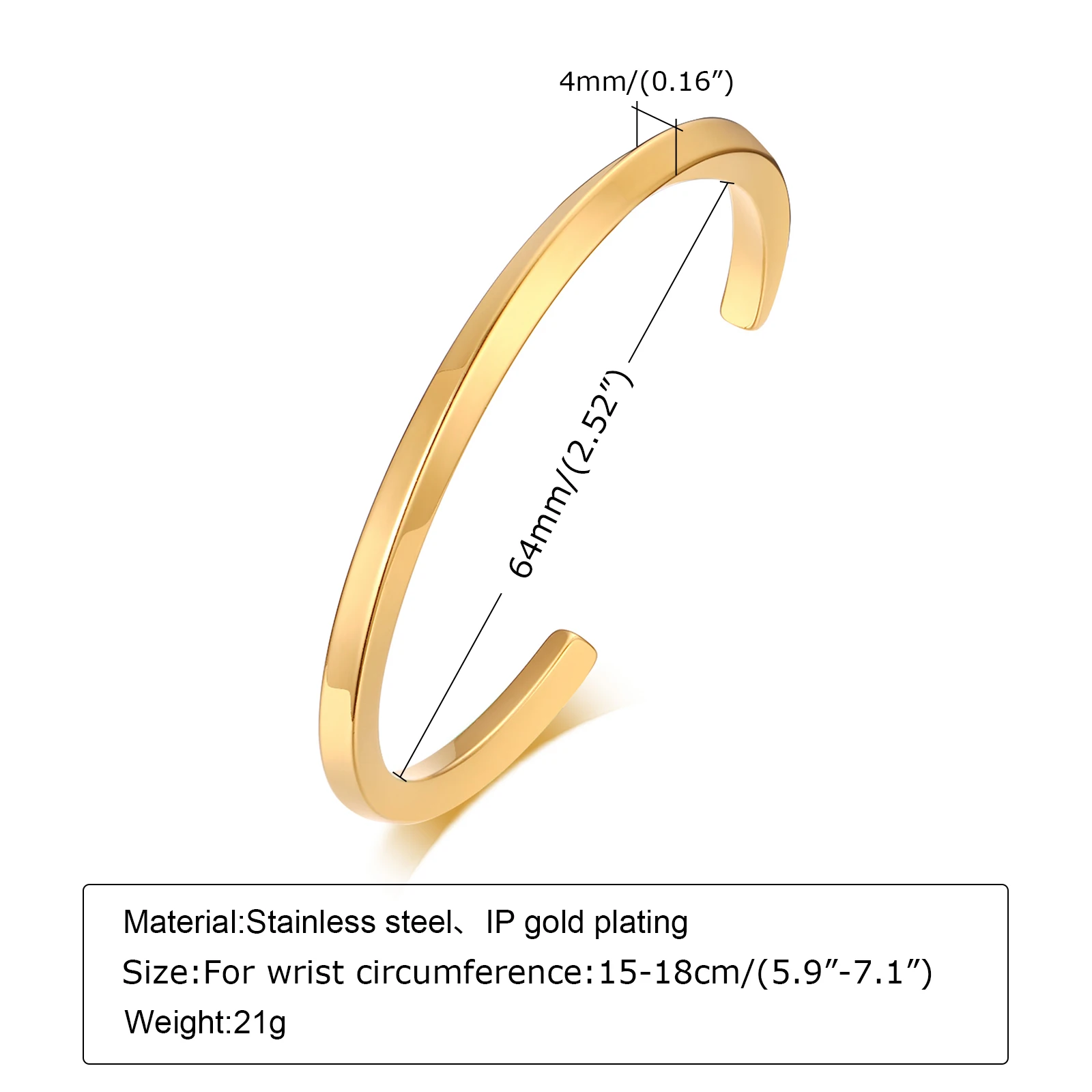 Men's Custom Letter Stainless Steel Cuff Bracelet