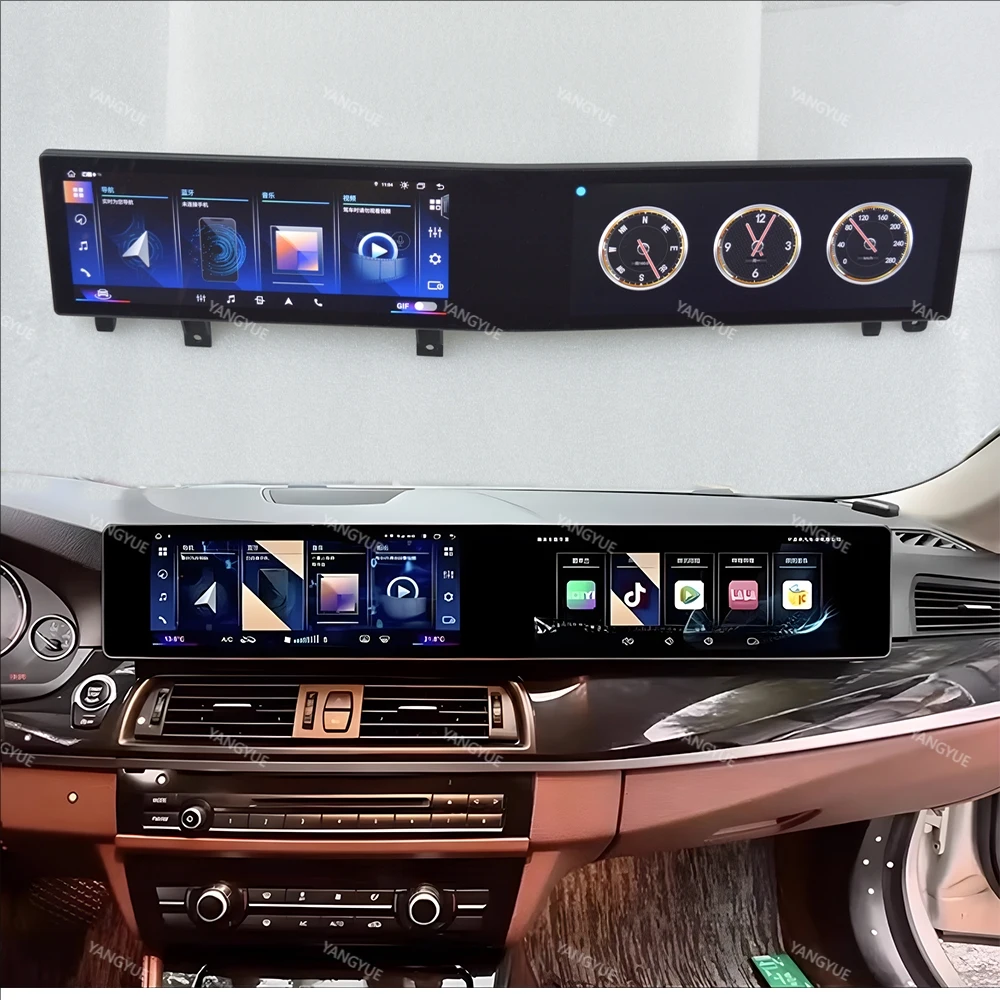 

Dual screen Multimedia Android 14 For BMW 6 Series F10 F11 2013-2017 Upgrade To 2024 GPS Navigation Car Radio Receiver Head Unit