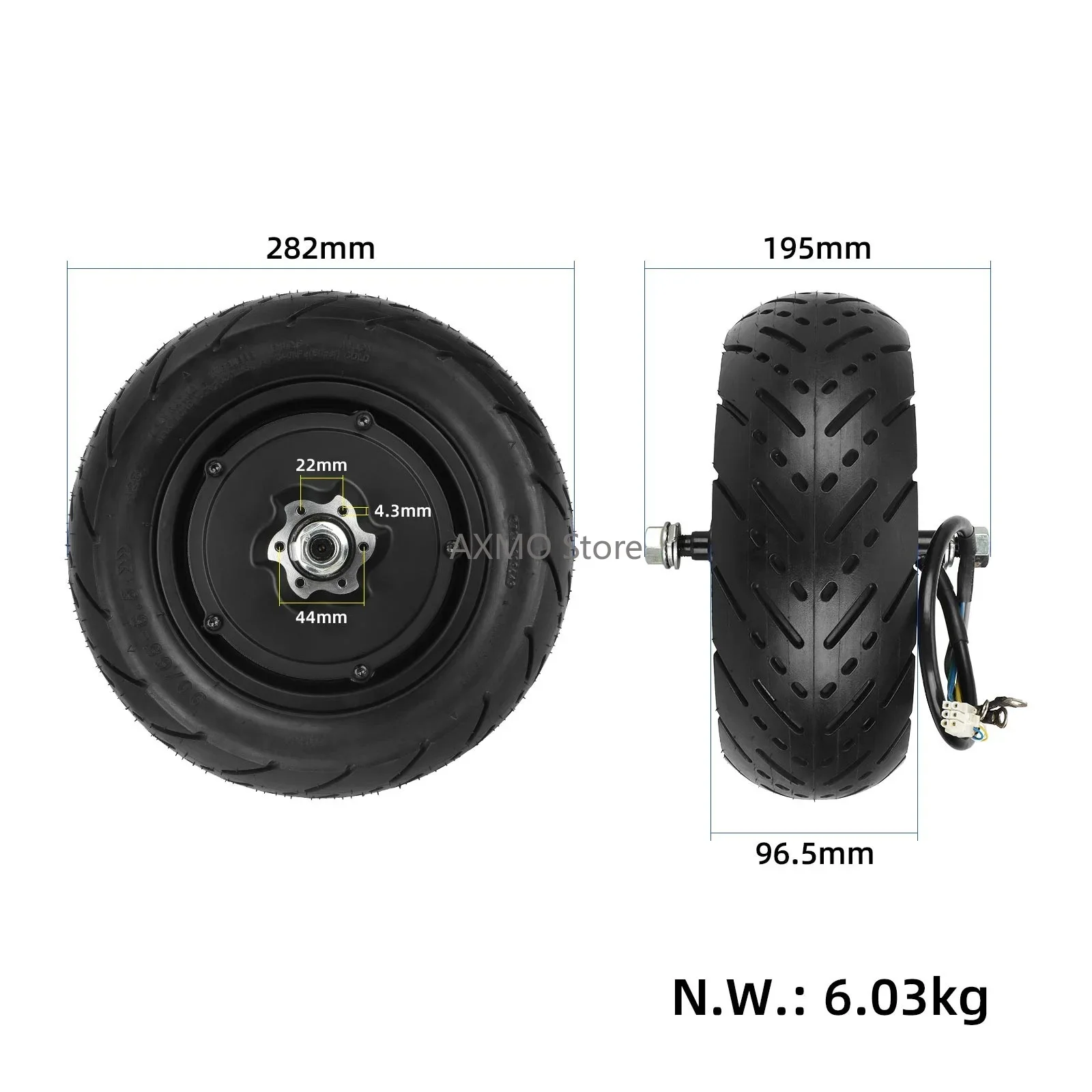 Electric Scooter Motor for Kukirin G4 90/65-6.5 Tubeless Tire Pre Installed G4 Drive Wheel Electric Scooter Accessories