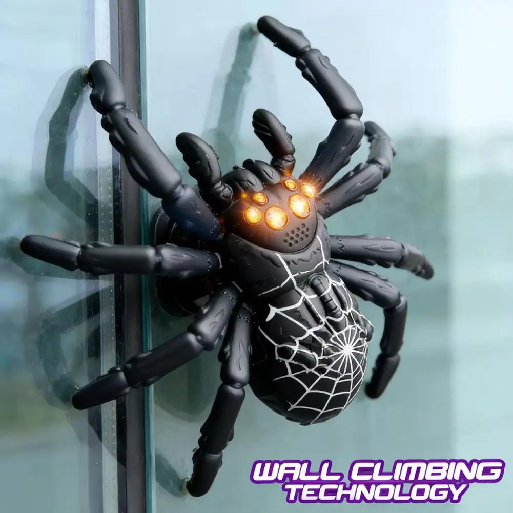 Juguete eléctrico de escalada de pared de araña, juguete de escalada de pared terrestre con control remoto, modelo Animal simulado, juguete para regalo para niños