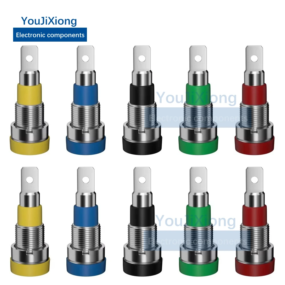 

10PCS Instrument Terminal 4mm Lantern Head Socket Banana Plug Female Small Body 20A Spring