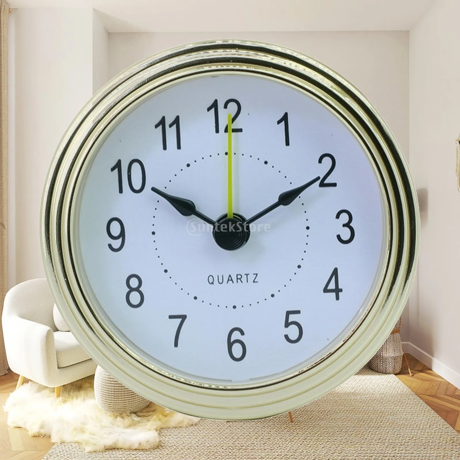 Round Quartz Alarm Clock Movement Indoor Use Only 78 Mm Clock Insert with Alarm for Hotel Furnishings