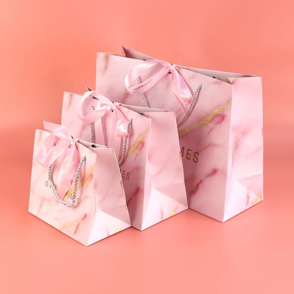 500 قطعة/الوحدة بالجملة مخصص مطبوعة شعارك الخاص مجوهرات الملابس التعبئة والتغليف حقيبة هدية التسوق ورقة حقيبة مع مقبض الشريط #2