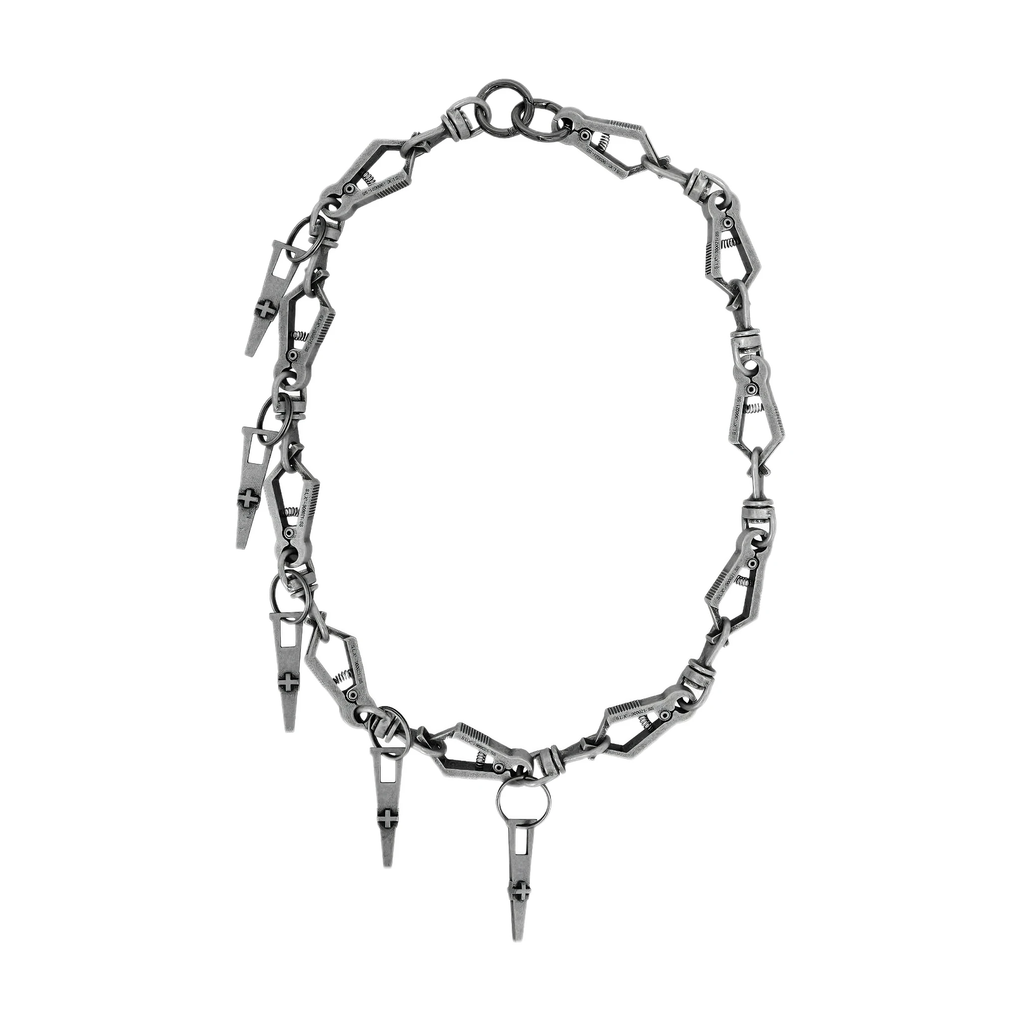 Shineluxury Studios Opium Antique Cross Belt Hip Hop Style Metal Chain Versatile Accessory for Men Women Youth Spring Season