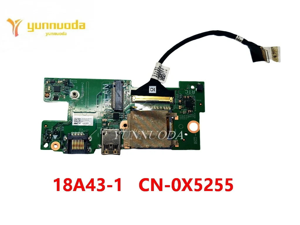 18A43-1 0X5255 CN-0X5255 For Dell Inspiron 15 7580 Power Button USB SD Card Reader IO Circuit Ethernet LAN WLAN Board tested goo