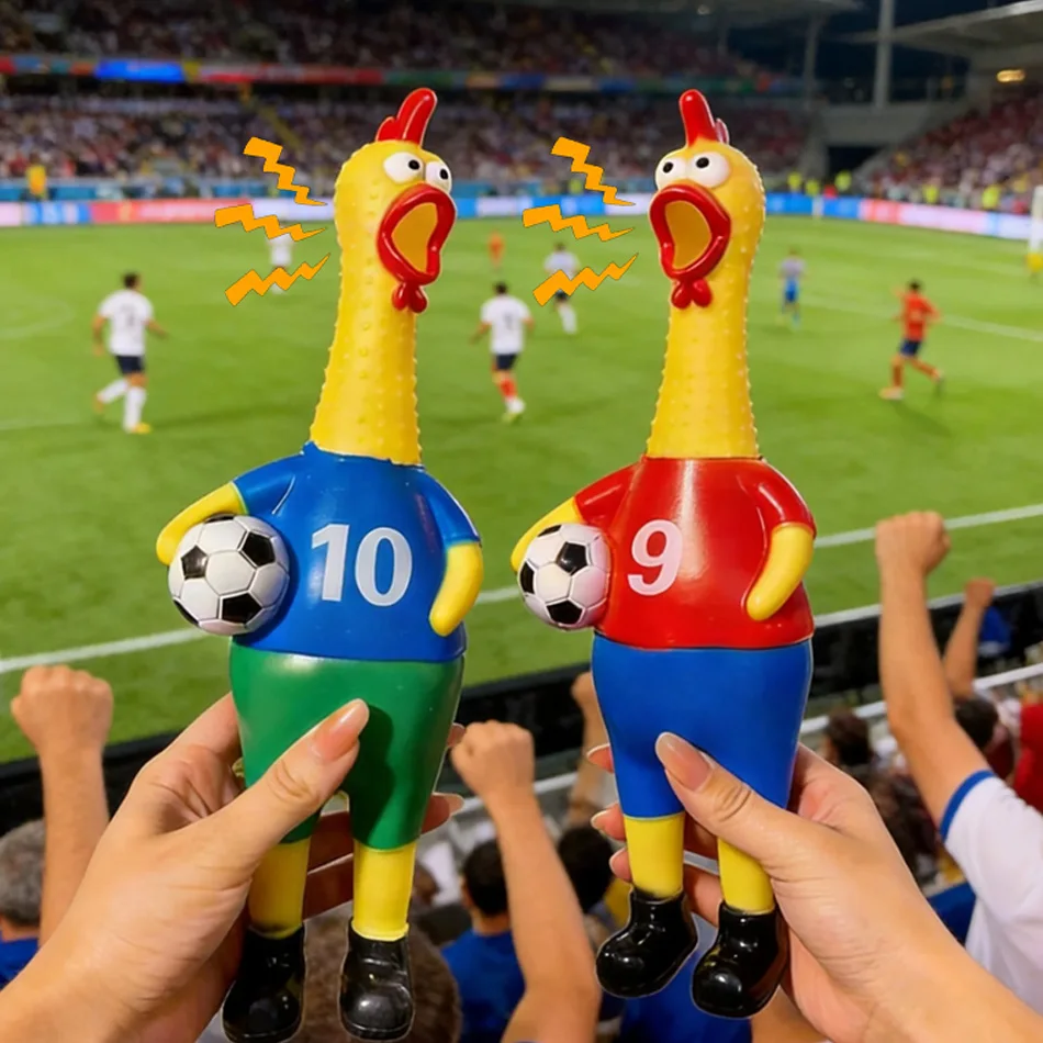 Screaming Chicken Squeeze Toy, Football Match Cheer Tool, Team Building Game Prop, Funny Sound Toy, Dog Pet Chew Toy