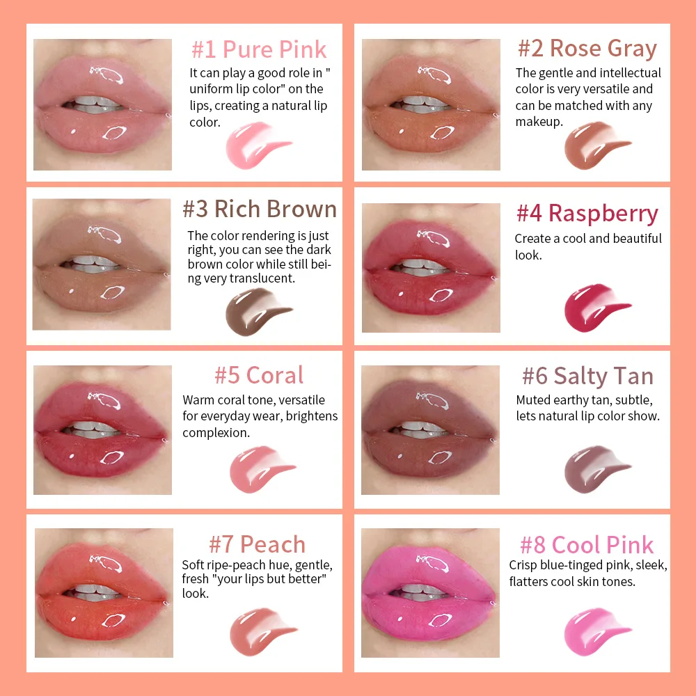 لينة أنبوب بلسم الشفاه طويلة الأمد ترطيب أحمر الشفاه لون شفاف الشفاه الصقيل ماكياج للنساء مستحضرات التجميل 4 ألوان العناية بالشفاه #6