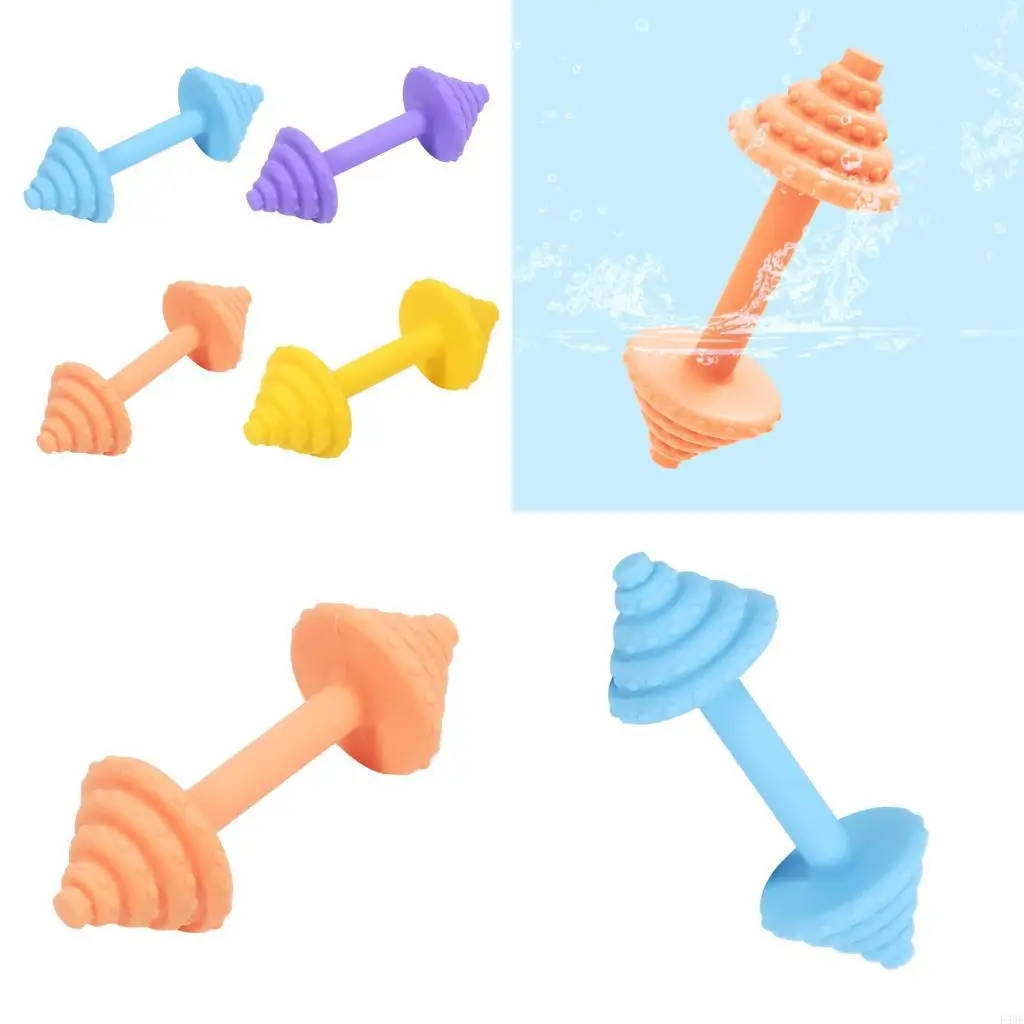 

K8GF Safe Teething Toy for Infants, Cartoon Dumbbell Chewing Toy Baby Teether Chewable Soother Promote Tooth Development