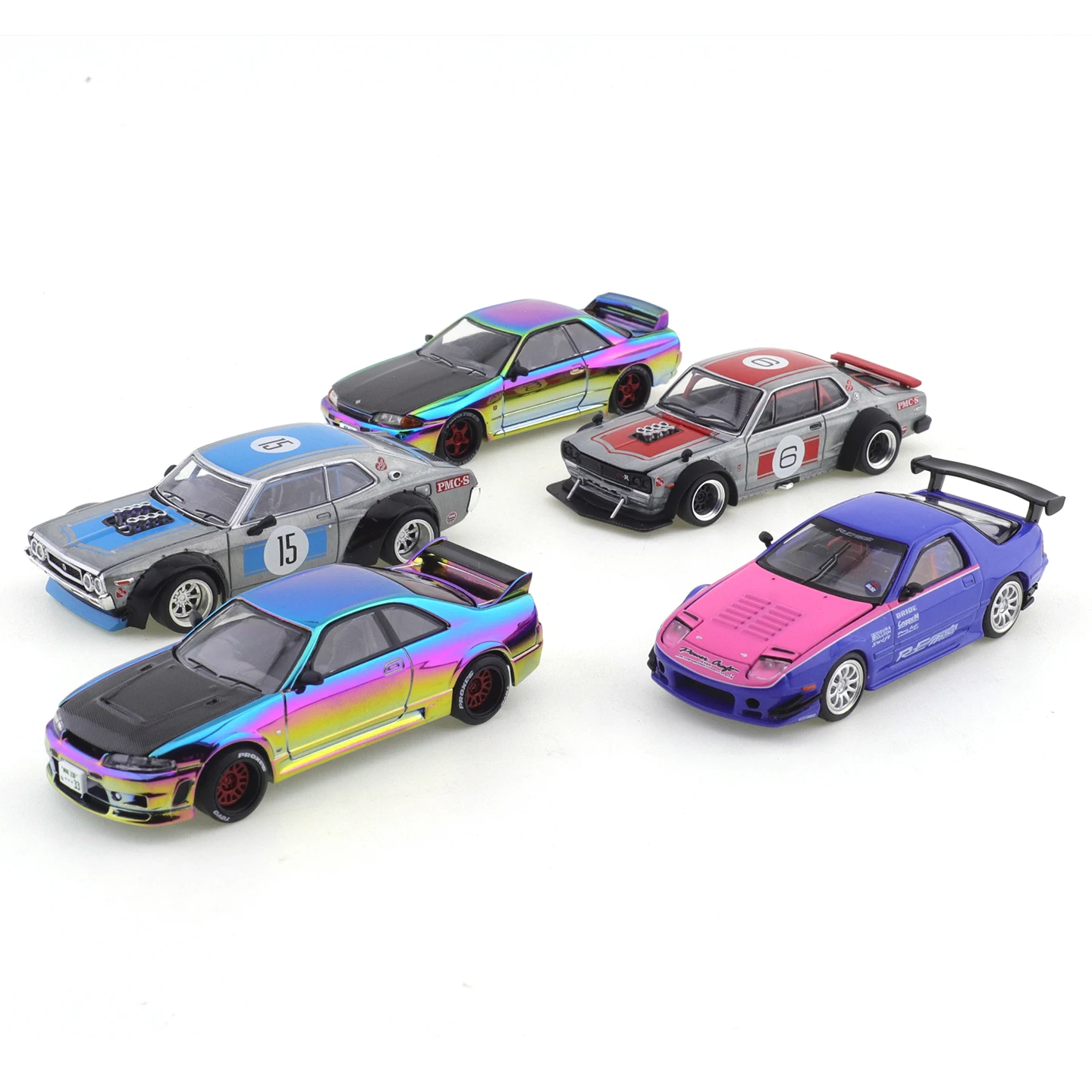 XCARTOYS 1/64 SKYLINE GT-R V8 DRIFT MAZDA RX7 APAxpo2025 edición Die Casting modelo de coche decoración Cas juguete decoración de regalo