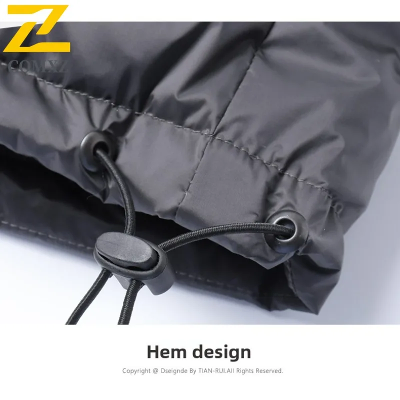 COMXZ Mens Down Jacket Fashion Stand Collar Outdoor Office Thickened Warm Parka Business Casual Windproof Autumn Winter Coat