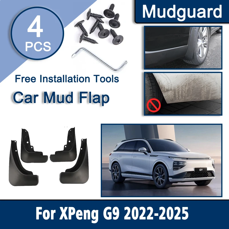 

Auto Mudflaps For Xpeng G9 Mud Flaps 2022 2023 2024 2025 Front Rear Mudguard Anti-scratch Wheel Splash Guards Cars Accessories