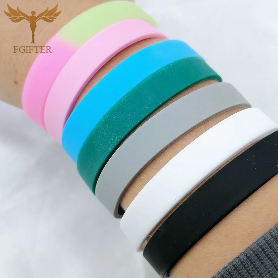 7 Pieces One Set Multiple Colors Elastic Silicone Strap Wristband Washable Bracelets for Men Women Event Party Gifts Decoration