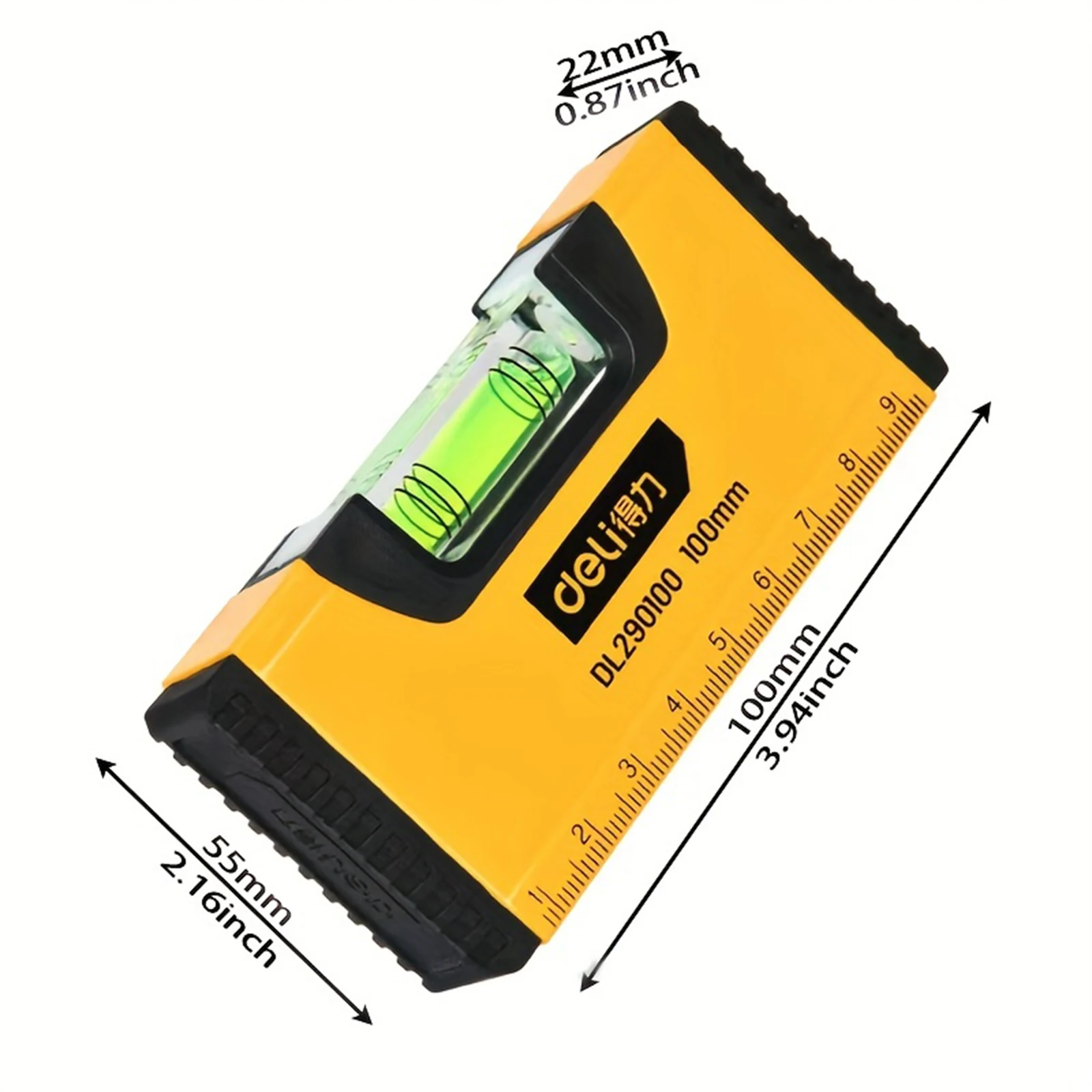 1/2/3Pcs Portable Magnetic Level Measuring Instruments Multifunction 100mm High-precision Aluminum Structure Spirit Bubble Level