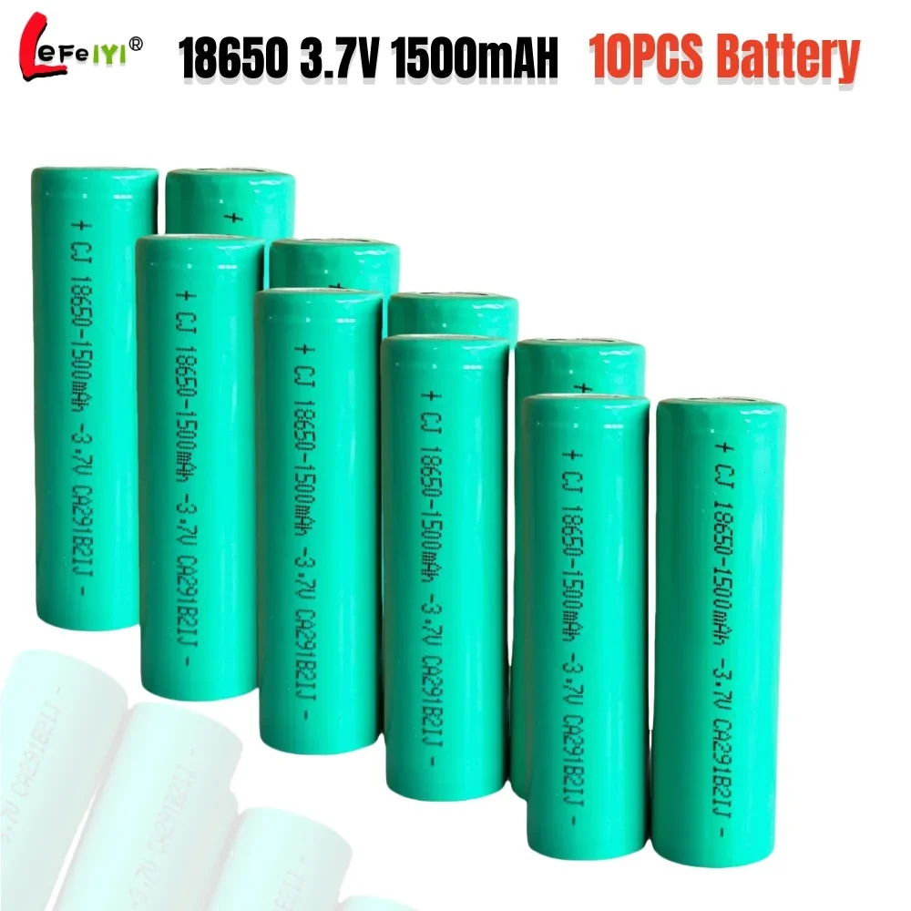 Hot selling original 18650 lithium ion battery 3.7V 1500mAh rechargeable lithium ion high voltage battery (10PCS)