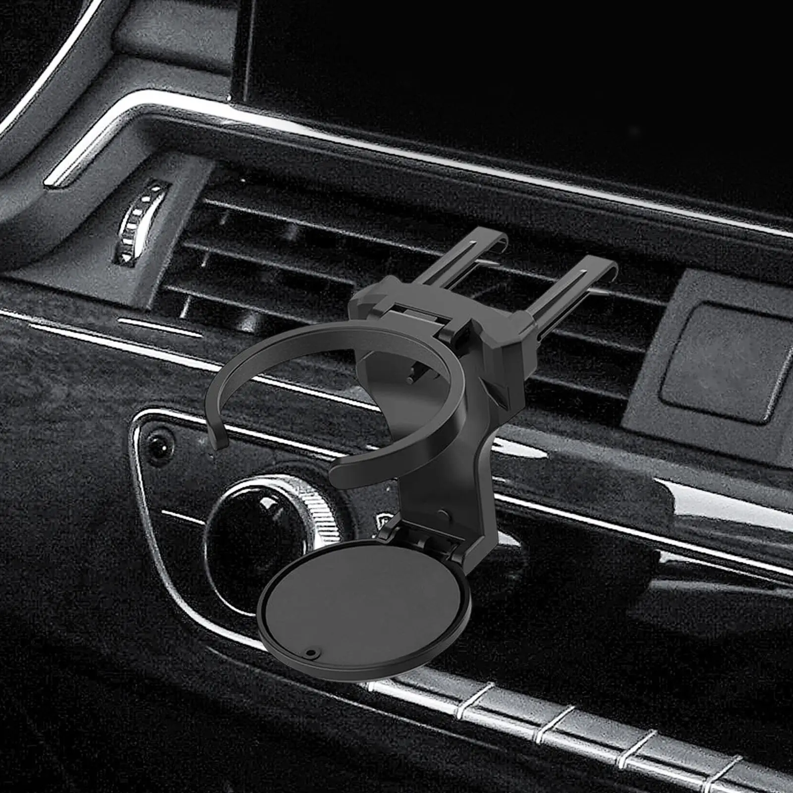 Dashboard Cup Holder Car Vent Cup Holder Coffee Bottle Stand Foldable Plastic with Sponge Pad for Sedans Suvs