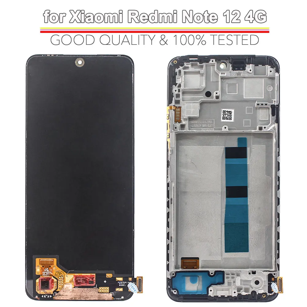 Wyświetlacz AMOLED LCD do Redmi Note 12 4G, ekran dotykowy, digitizer do Redmi Note 12 4G 23021RAAEG 23021RAA2Y, ekran LCD do telefonu — zdjęcie produktu 2