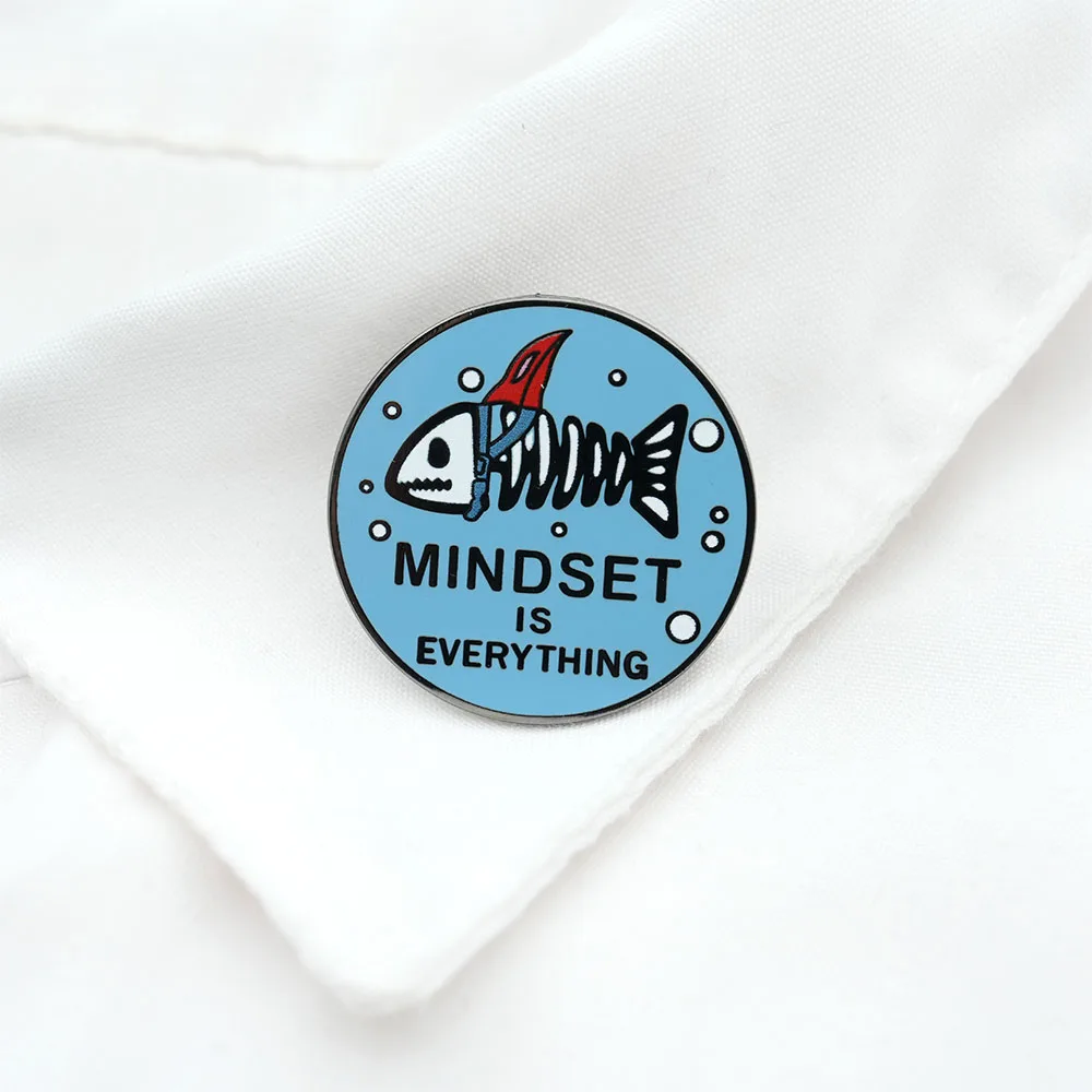 September 2025 New style Positivefunny inspiring creative trendy humorous cool disdainful alloy hard enamel lapel pin anti-glare