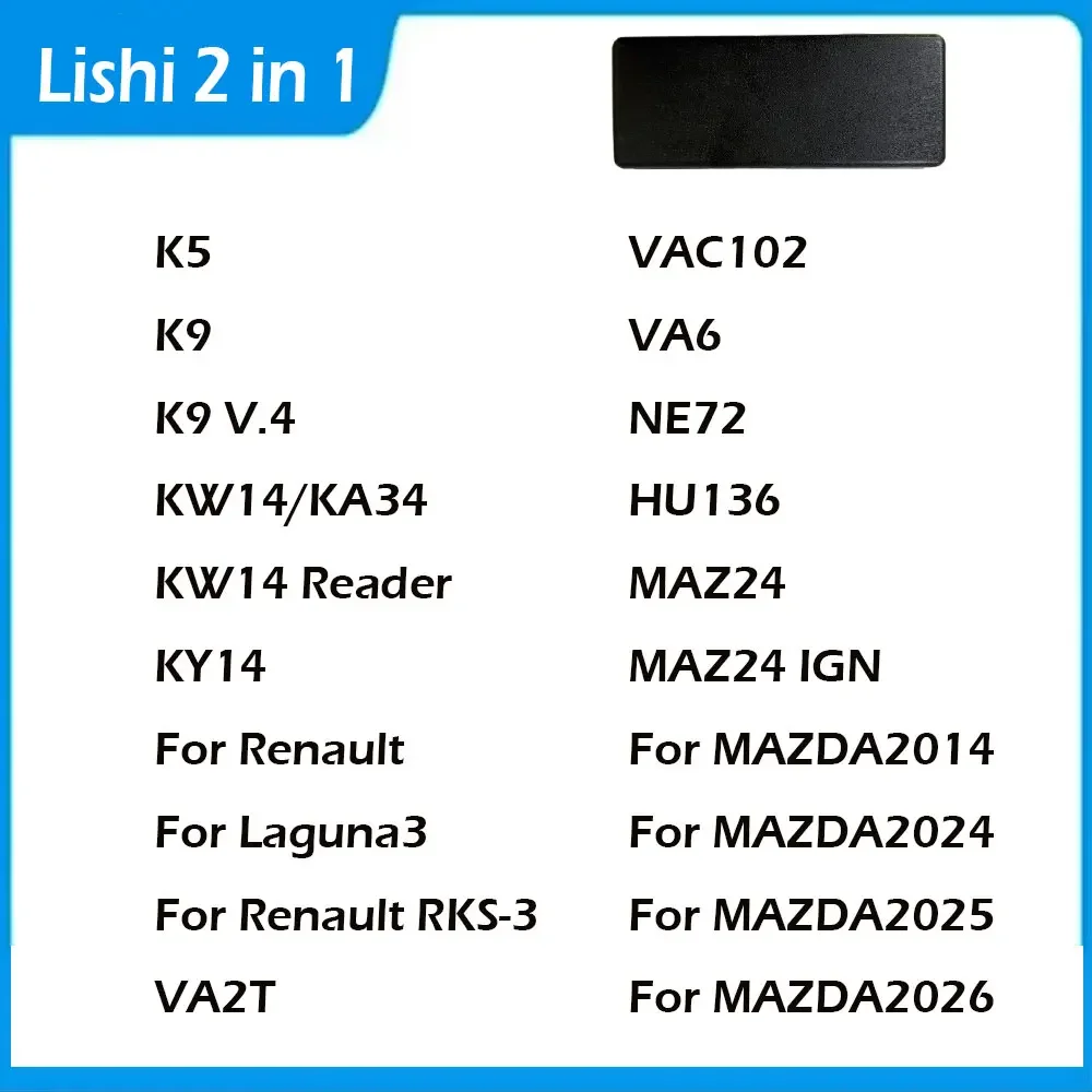 Lishi 2 in 1 Tool HU39 HON58R HON66 HON70 HYN11 HY15 HY16 HY17 HYN7R HY20 HY20R HY22 ICF03 ISU5 for KIA1R KIA3R KIA2018