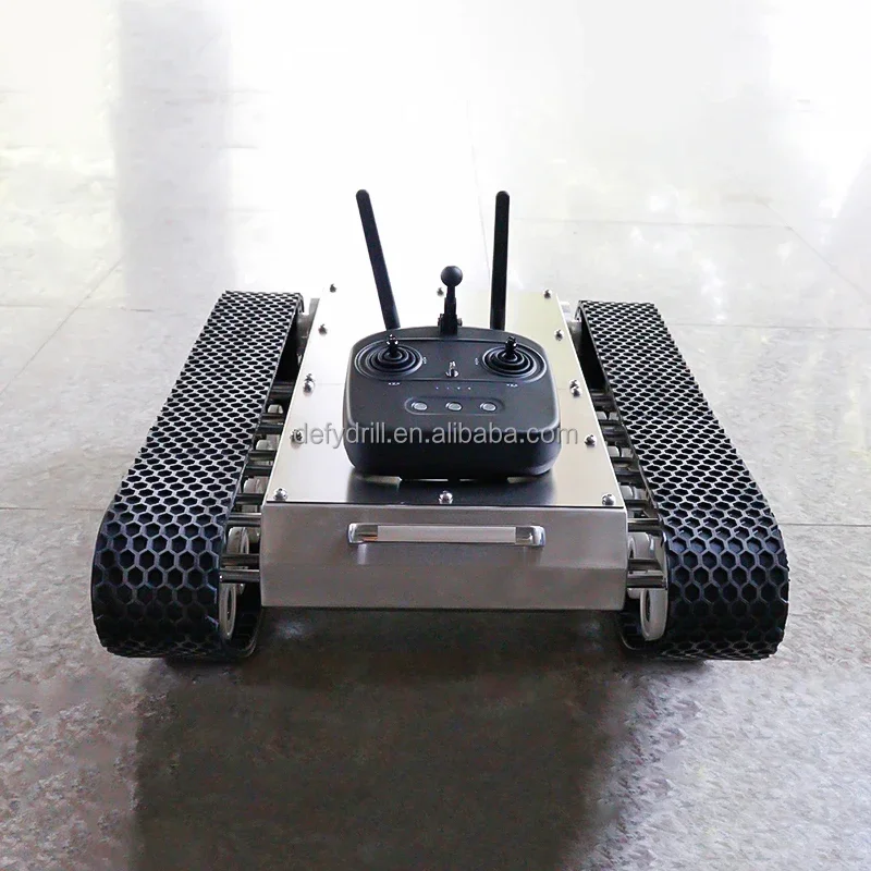 Mini chasis con orugas IP65 resistente al agua Tank-6 Robot de limpieza de paneles solares Oferta de precio de reconocimiento