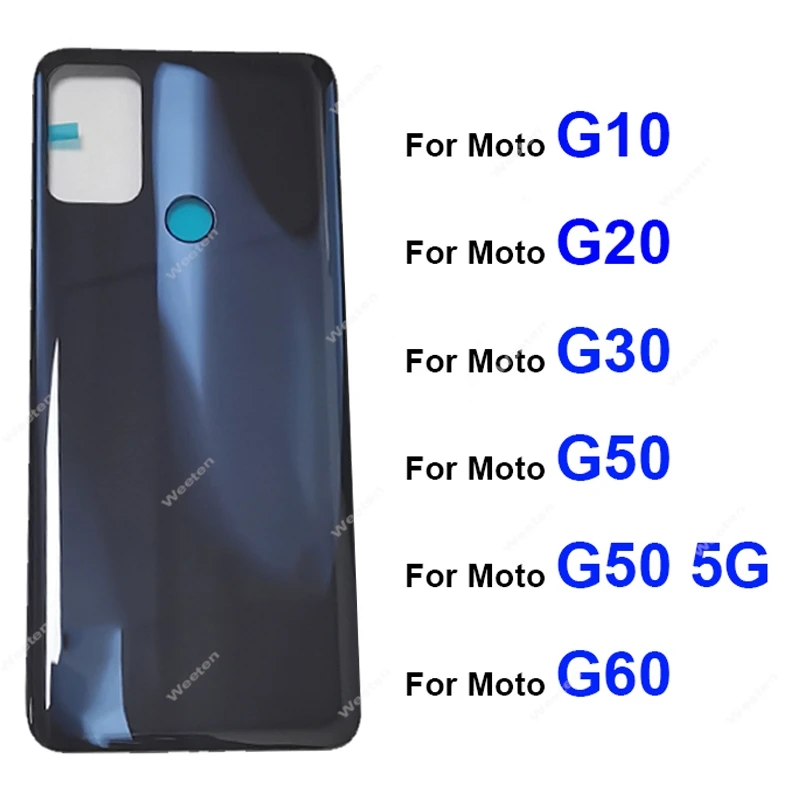 Szklana pokrywa obudowy baterii do Motorola Moto G10 G20 G30 G50 G60 G50 5G Tylna pokrywa obudowy baterii