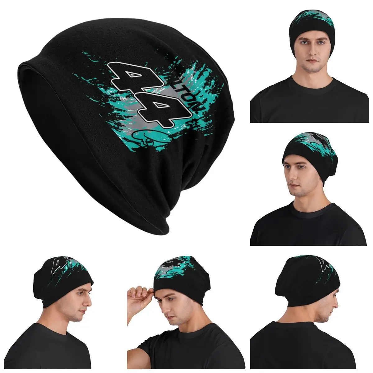

Lewis Hamilton 44 Warm Knitted Cap Fashion Bonnet Hat Autumn Winter Outdoor Beanies Hats for Men Women Adult