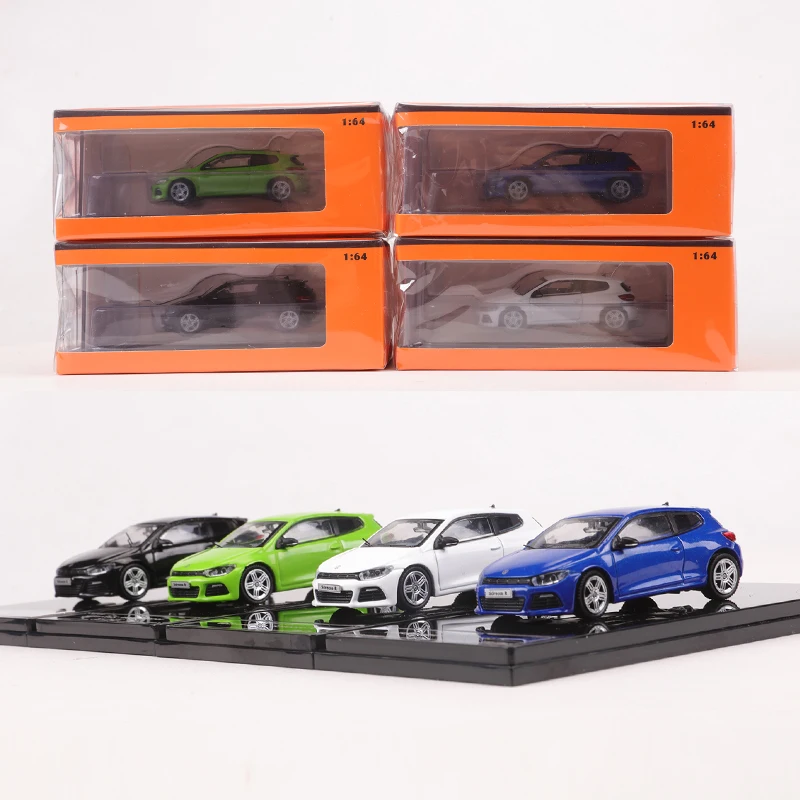 Gcd 1:64 scirocco r weiß/schwarz/grün/blau legierung modell auto