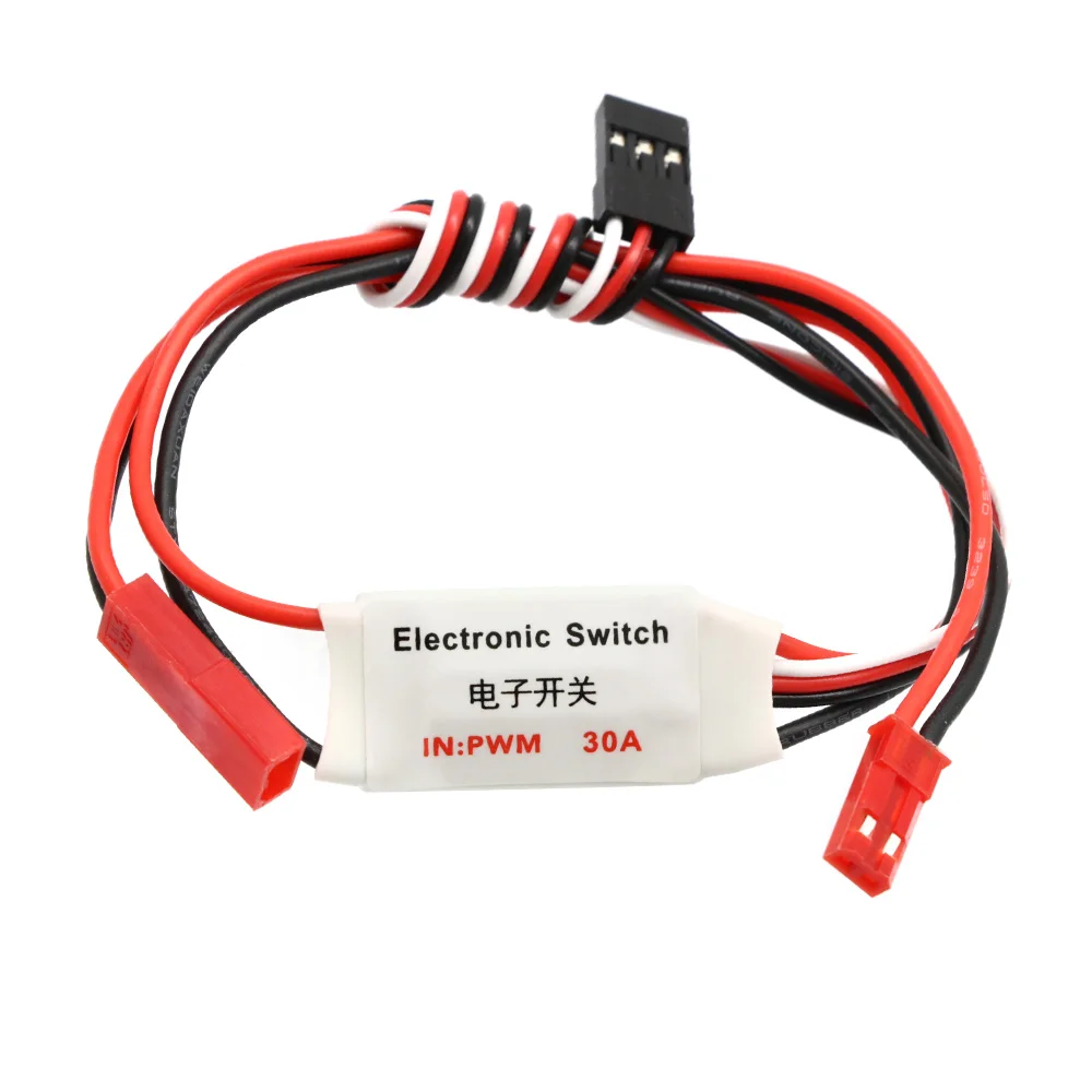 30A Electronic Swith LED Light Controller PWM 3.7-28V RC Remote Switch Bec per parti Rc LED Airplane/Car Switch Lumier