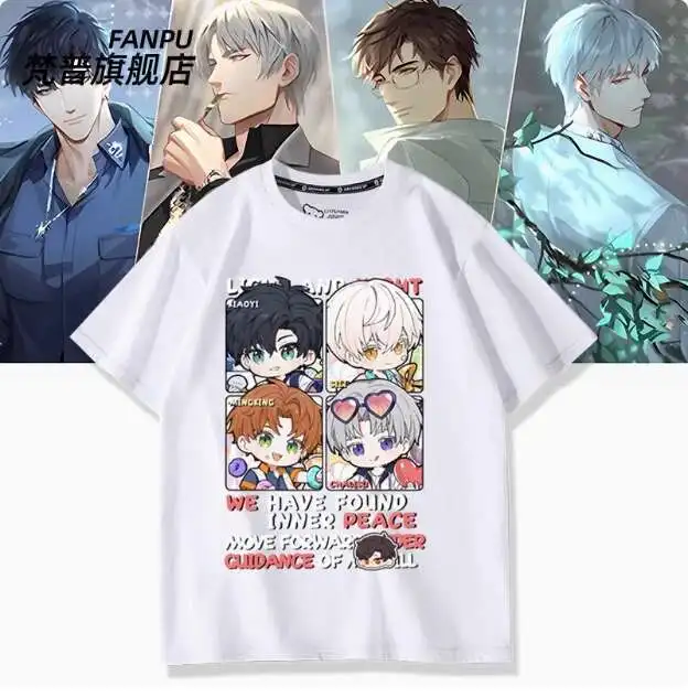 

Anime Light And Night Evan Charlie Short Sleeve T-Shirt Summer Cosplay Costume Casual Student Loose Tops anime