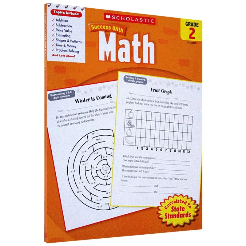 

Школьный успех с математикой, 2 класс, 6 7 8 лет, книга на английском языке 9780545200707