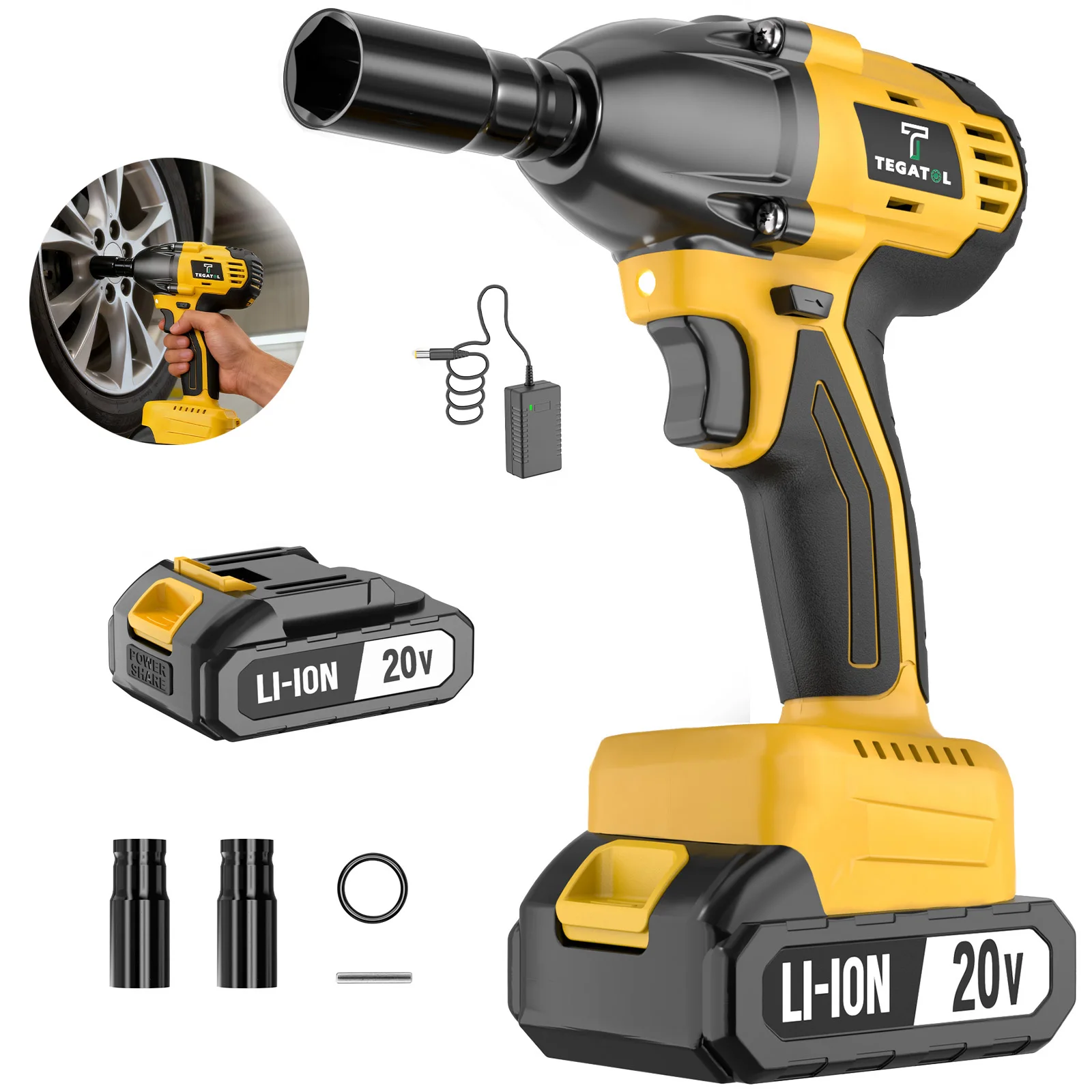 

Brushless Electric Wrench High Torque 430N.m 1/2'' 4000mAh Electric Vehicle Maintenance Tool For Makita 20V Battery