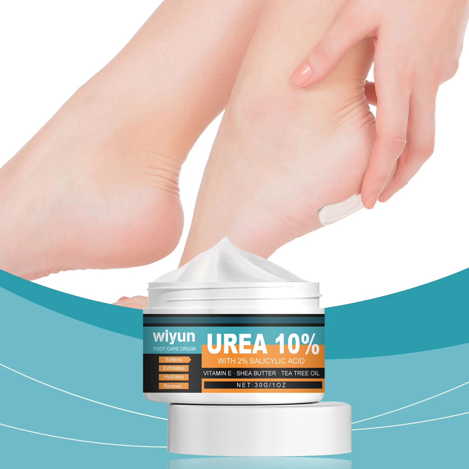 10% Urea Cream +2% Salicylic Acid Foot Cream Soften Moisturiz Skin Relieves Soften Dry Skin Exfoliates Deep Hydrating Feet Cream