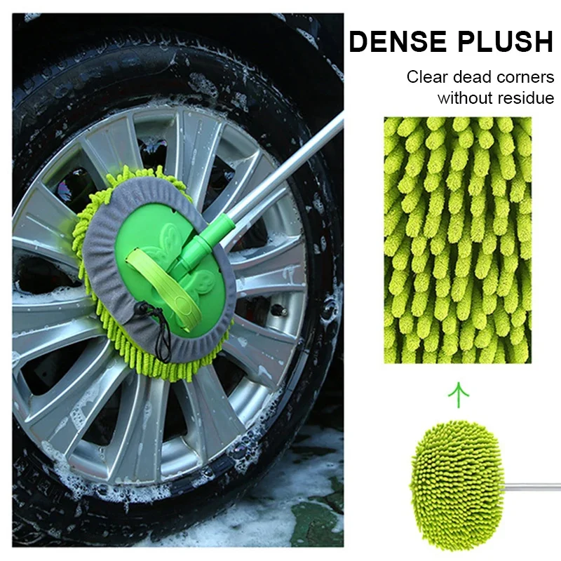 Upgrade Three section telescopic car washing mop Super absorbent Car Cleaning Car brushes Mop Window Wash Tool Dust Wax Soft Mop