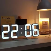 1 Piece 3D USB Electronic Digital Alarm Clock, Novel and Unique Alarm Clock, Desktop, Home Living Room Office Decoration