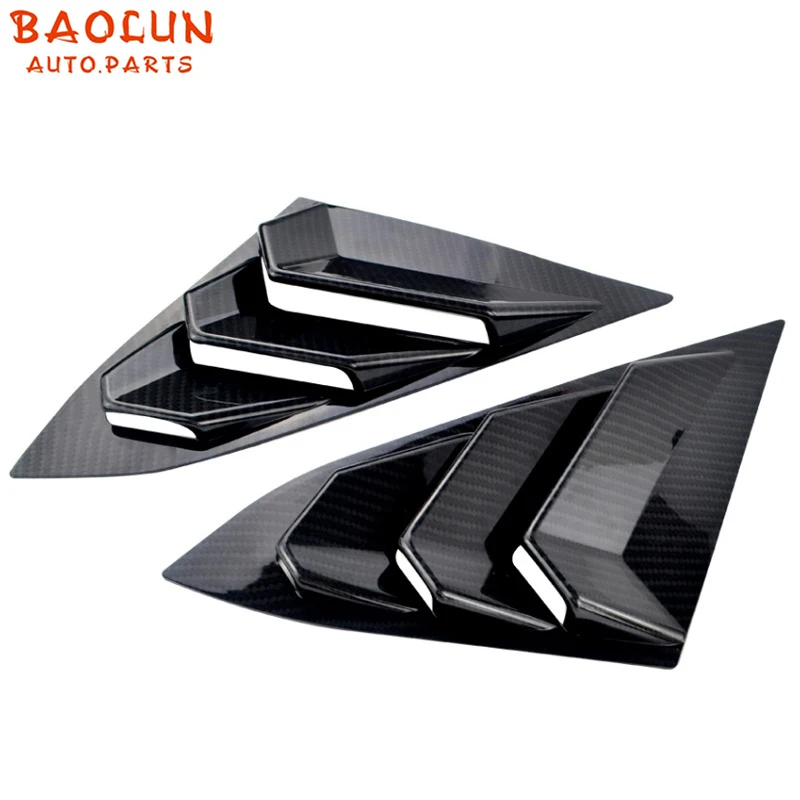 

BAOLUN Rear 1/4 Quarter Panel Rear Side Window Louvers For Honda Civic 2016--2020 Carbon fiber