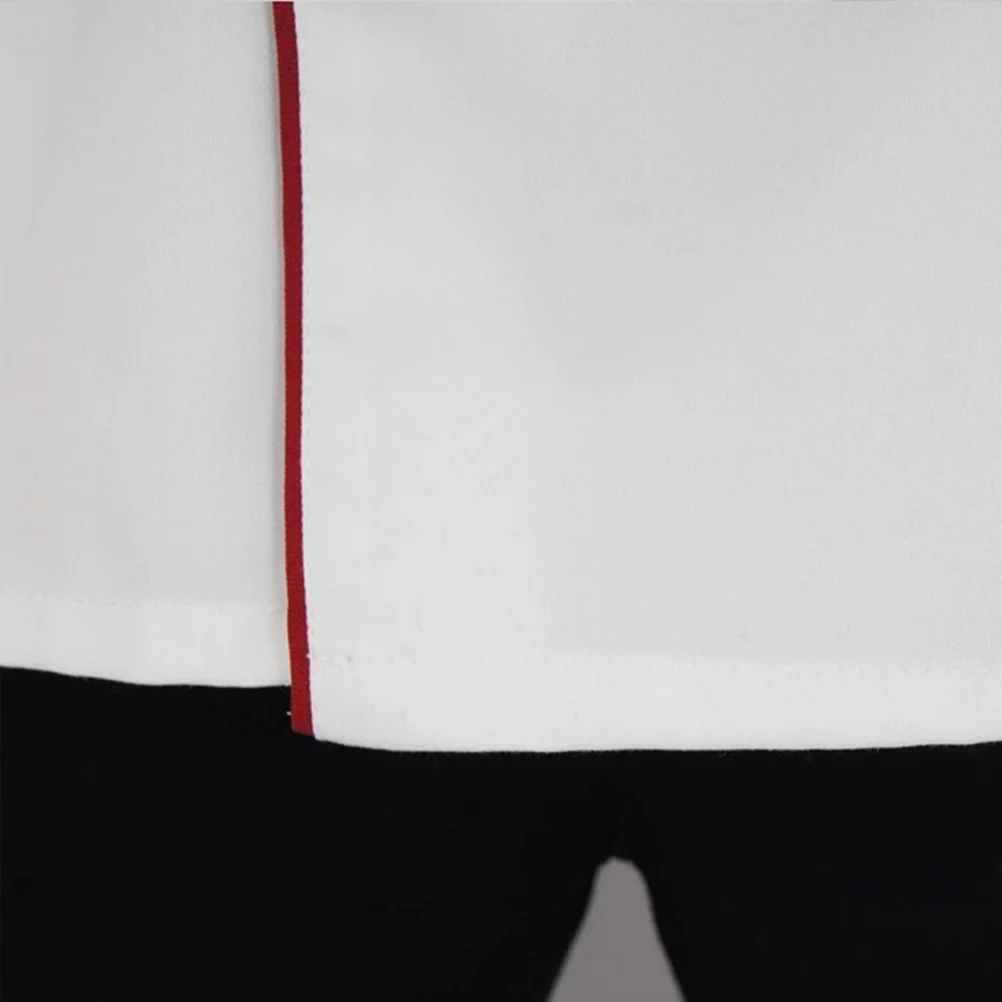 Short Sleeve Breathable Oil-Proof Washable Workwear For Restaurant Hotel Kitchen Staff M White