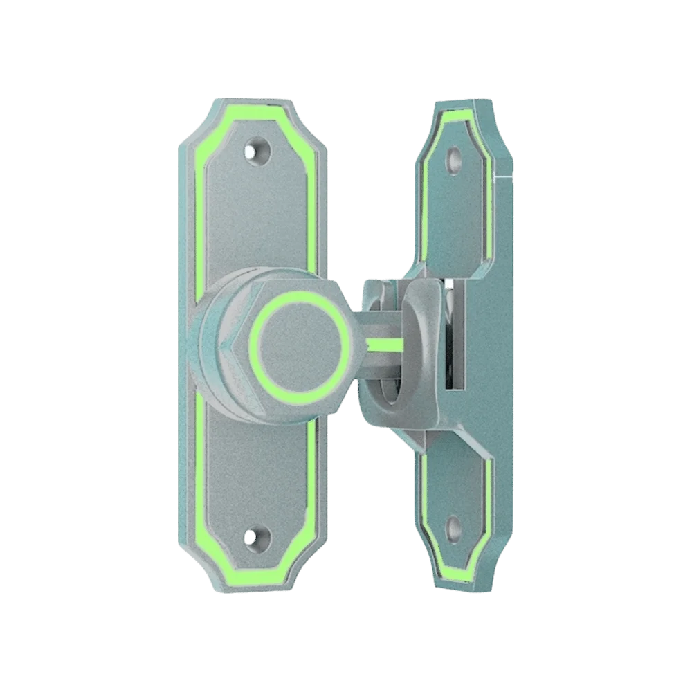 

90 180 Degree Luminous Door Buckle Anti-theft No- punching Door Catch Bolt Safety Security Door Lock Guard Guard