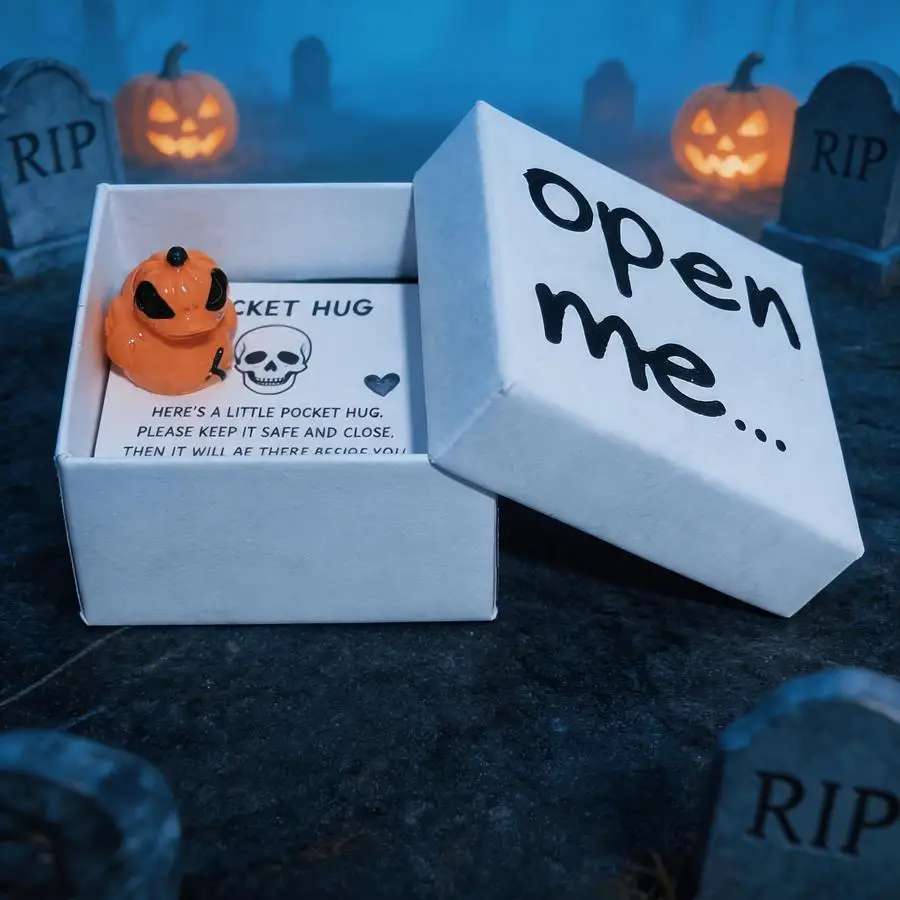 1/5/10/20/50/100pcs Fun Halloween Box Gift, Open Me Surprise Box, Heartwarming Gift Packaging Box - with Mini Greeting Card, Dec