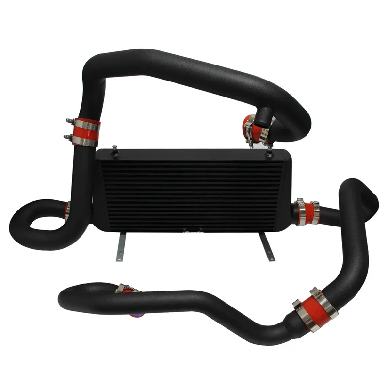 Upgrade Black Aluminum Front Intercooler Kit for Subaru Impreza GC8 WRX STI 2.0L Turbo EJ20 1996-2000