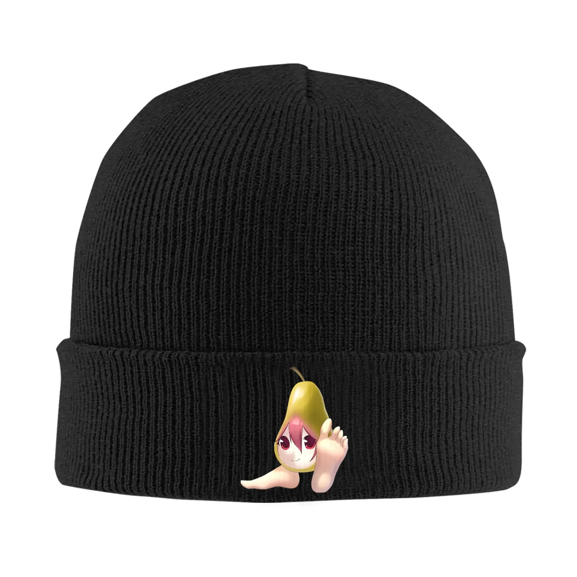 Pearto Creative Kasane Teto Expression Knitted Hats Autumn Winter Beanie Baggy Funny Pear Caps Unisex Acrylic Casual Skullcap