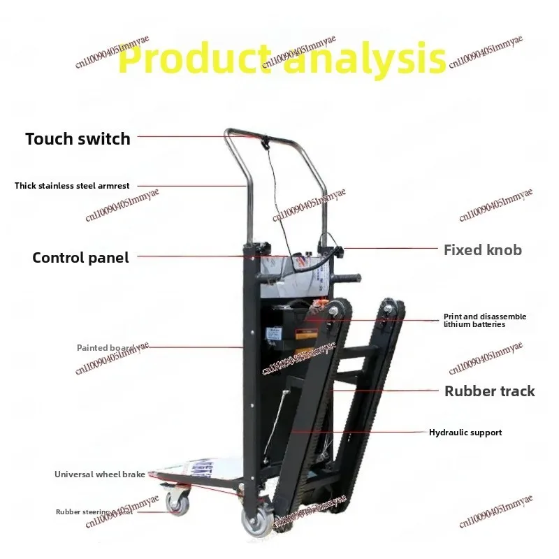 Popular Climbing Construction Site Upstairs Pulling Goods Hand Push Loader Crawler Truck