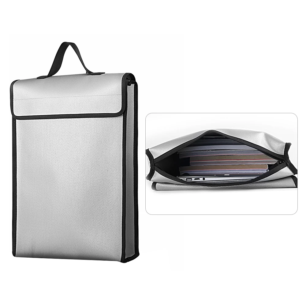 Feuerfeste Dokumenten taschen wasserdichte flüssige Silikon material Wärme isolierung 1200 ℃ feuerfeste große Kapazität sichere Tasche für Feile