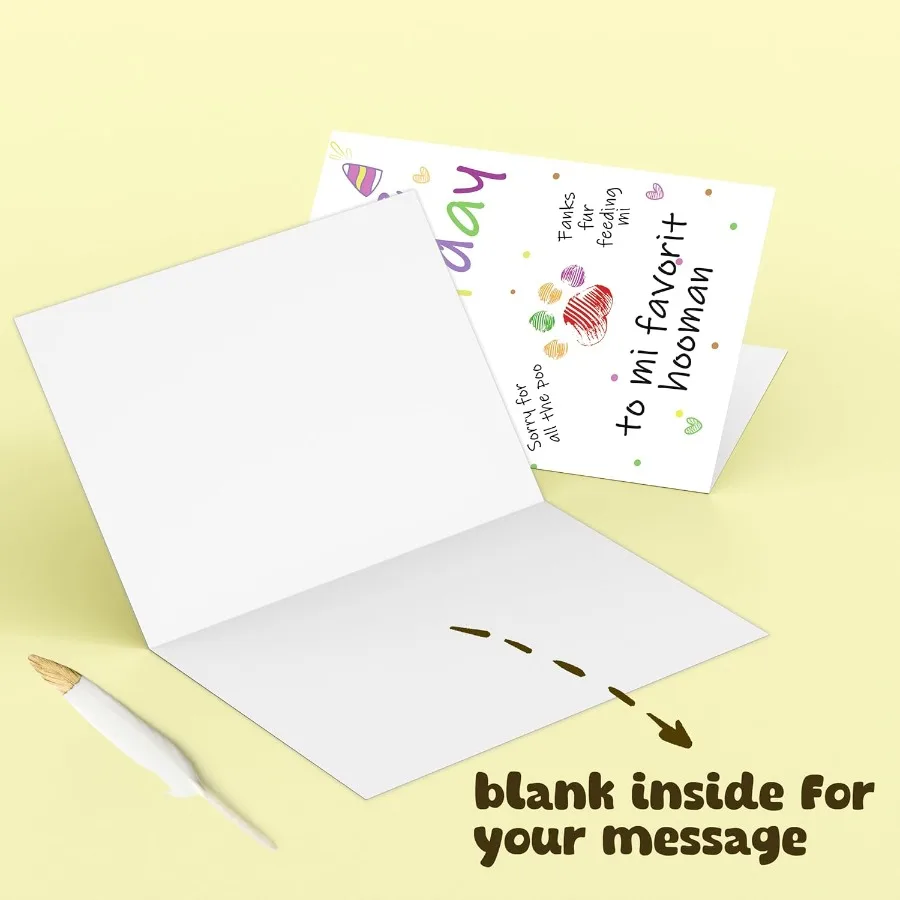 بطاقة عيد ميلاد سعيد من Joyous لمالك الحيوانات الأليفة الحبيب، بطاقة عيد ميلاد مضحكة من الكلب أو القط، بطاقة عيد ميلاد مملوءة بالفكاهة لأم الكلب أو F #3