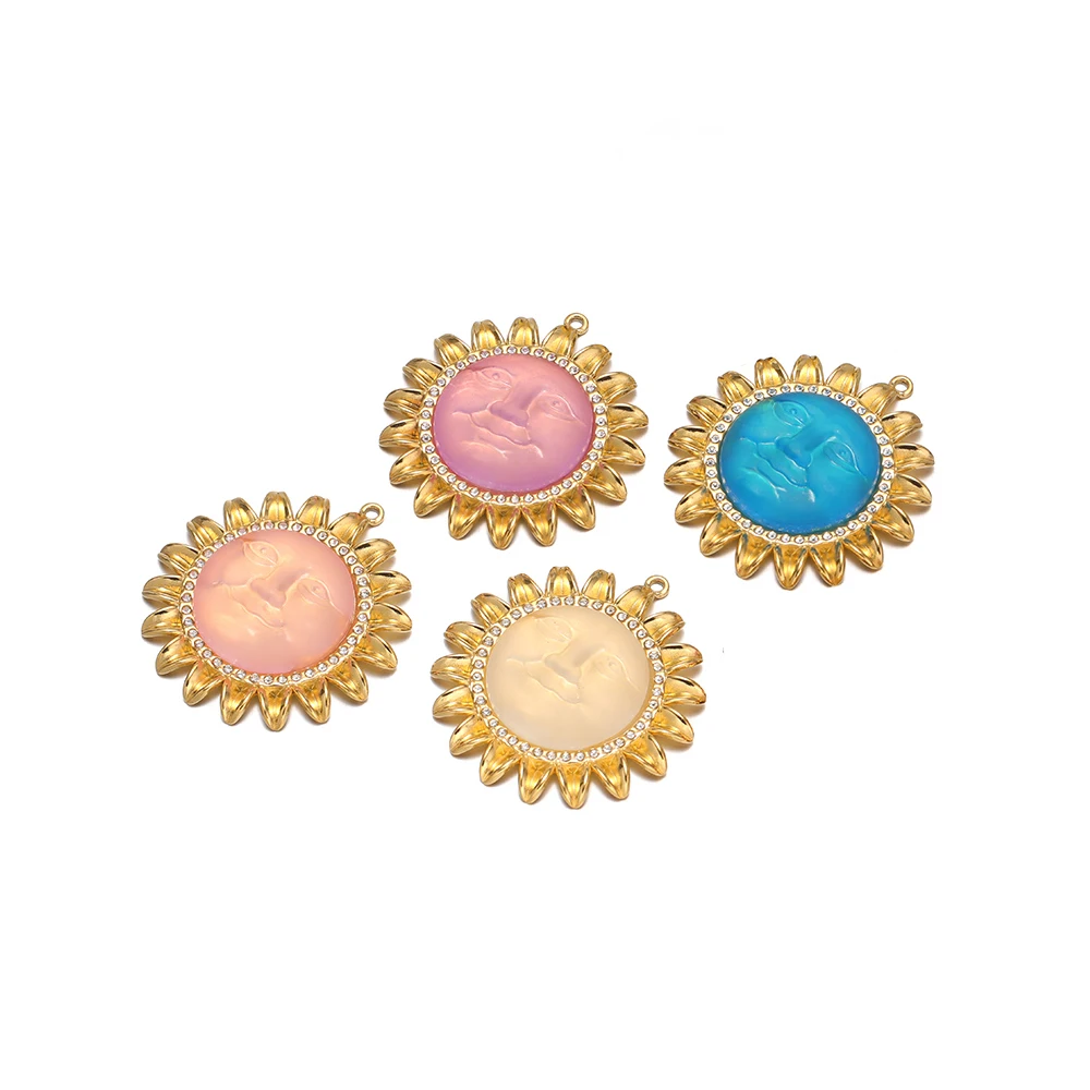 

Набор из 3 штук: креативные подвески-подсолнухи из нержавеющей стали с камнями для изготовления ювелирных изделий своими руками, браслетов, серег, ожерелий, фурнитура