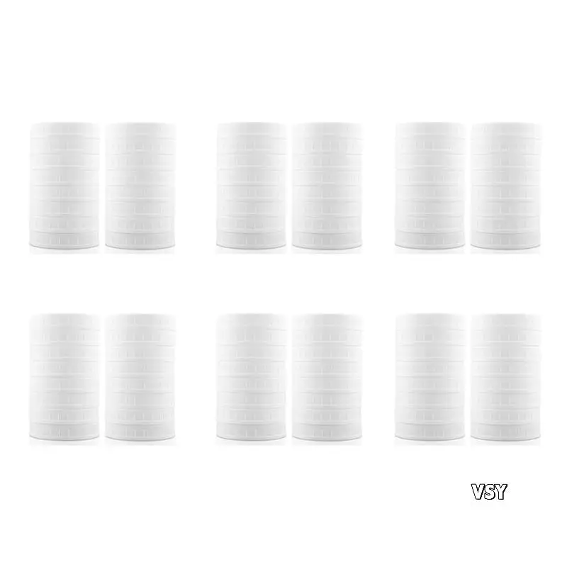 

96 Pack Wide Mouth Jar Lids,Plastic Storage Caps For Canning Jars,Leak-Proof And Anti-Scratch Resistant Surface